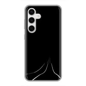 Чехол с картинками на черном фоне для Samsung Galaxy S24 (Дорога)