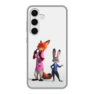 Силиконовый чехол с принтом Зоотрополіс для Samsung Galaxy S24 (Джуди и Ник)