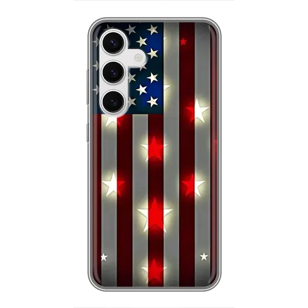 Чехол с рисунком «Флаг США 2» для Samsung Galaxy S24 Чехол с рисунком «Флаг США 2» для Samsung Galaxy S24