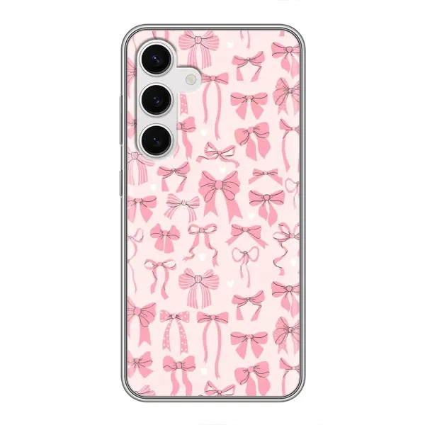 Чехол с рисунком «Фон бантики» для Samsung Galaxy S24 Чехол с рисунком «Фон бантики» для Samsung Galaxy S24