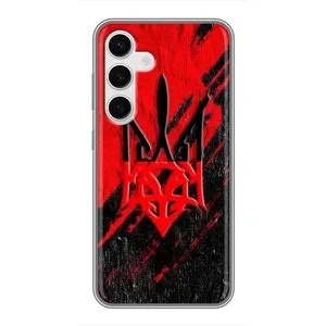 Чехлы УПА (Красно-Чёрный) на Samsung Galaxy S24 (Герб в цвете УПА)