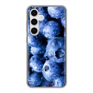 Чехол с изображением вкусной еды для Samsung Galaxy S24 (Голубика)