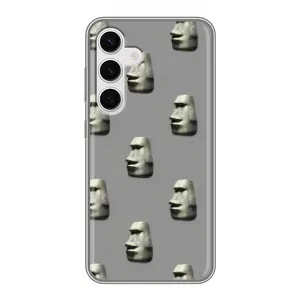 Бампер с принтом Мемы для Samsung Galaxy S24 (Каменное лицо)