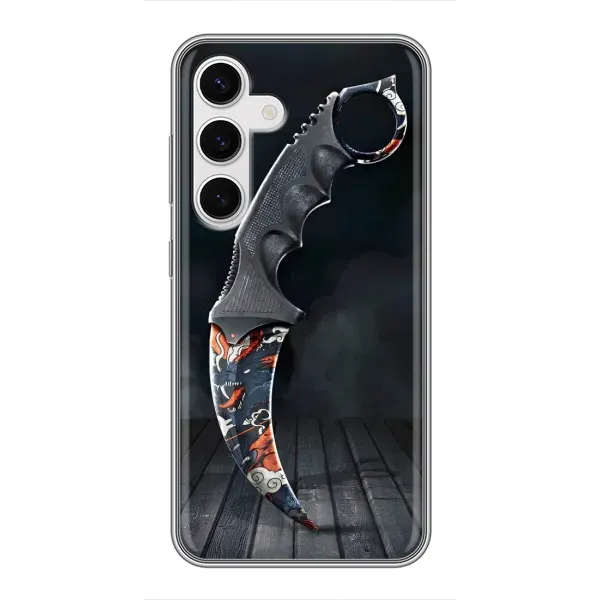 Чехол с рисунком «Кинжал КС ГО» для Samsung Galaxy S24 Чехол с рисунком «Кинжал КС ГО» для Samsung Galaxy S24