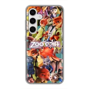 Силиконовый чехол с принтом Зоотрополіс для Samsung Galaxy S24 (Коллаж героев)
