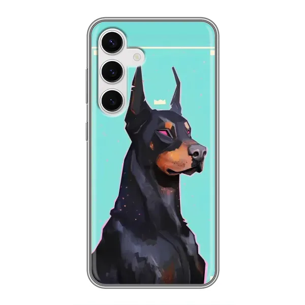 Чехол с рисунком «Король доберман» для Samsung Galaxy S24 Чехол с рисунком «Король доберман» для Samsung Galaxy S24