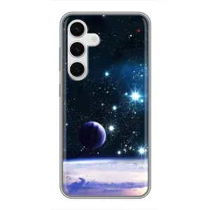 Чехол (ТПУ) с планетами на Samsung Galaxy S24 (Космический вид)
