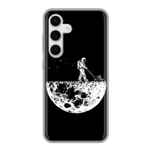 Силиконовый Чехол с принтом "Космонавты" на Samsung Galaxy S24 (Космонавт)