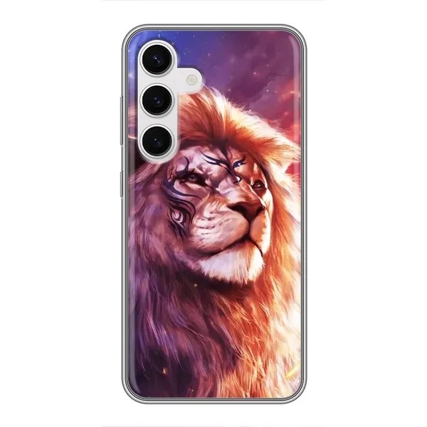 Чехол с рисунком «Красочный ЛЕВ» для Samsung Galaxy S24 Чехол с рисунком «Красочный ЛЕВ» для Samsung Galaxy S24