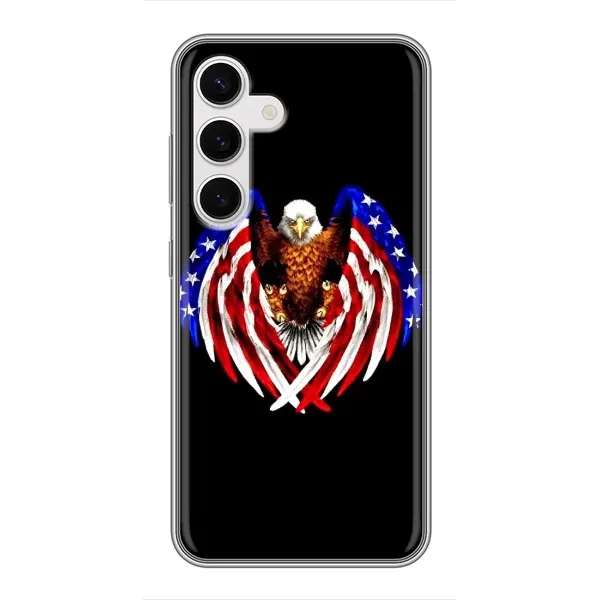Чехол с рисунком «Крылья США» для Samsung Galaxy S24 Чехол с рисунком «Крылья США» для Samsung Galaxy S24