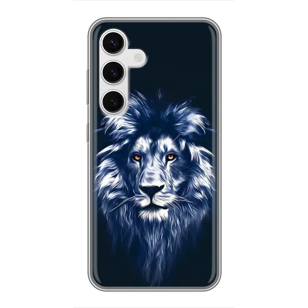Чехол с рисунком «Лев - синий» для Samsung Galaxy S24 Чехол с рисунком «Лев - синий» для Samsung Galaxy S24