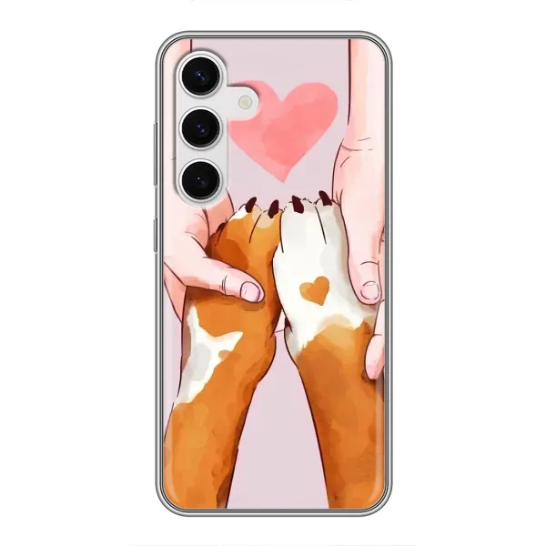 Чехол с рисунком «Любовь к собакам» для Samsung Galaxy S24 Чехол с рисунком «Любовь к собакам» для Samsung Galaxy S24