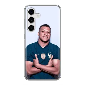 Чехол (TPU) с Футболистом на Samsung Galaxy S24 (Мбаппешичка)