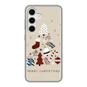 Чехол Санта Клаус для Samsung Galaxy S24 (Merry Christmas)