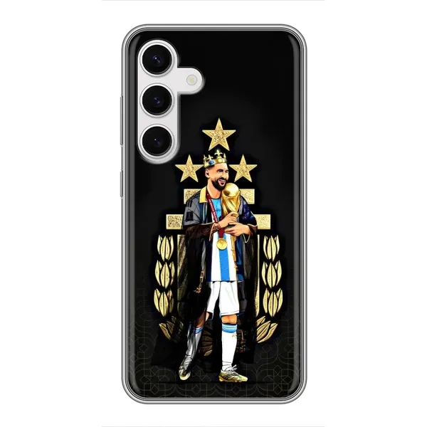 Чехол с рисунком «Месси король» для Samsung Galaxy S24 Чехол с рисунком «Месси король» для Samsung Galaxy S24