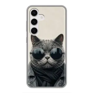 Чехол на тематику: Коты для Samsung Galaxy S24 (Модный кот)