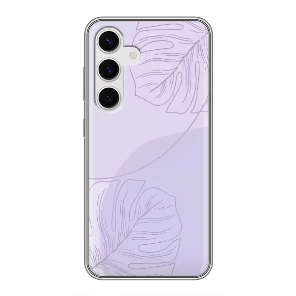 Чехол с рисунком «Монстера фиолетовая» для Samsung Galaxy S24 Чехол с рисунком «Монстера фиолетовая» для Samsung Galaxy S24