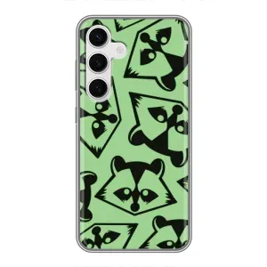 Силиконовый Чехол с Енотами на Samsung Galaxy S24 (Мордочки Енота)