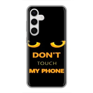 Чехол с Прикольным принтом на Samsung Galaxy S24 (Не трогай мой телефон)