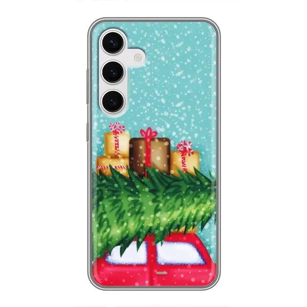 Чехол с рисунком «Новогодние подарки» для Samsung Galaxy S24