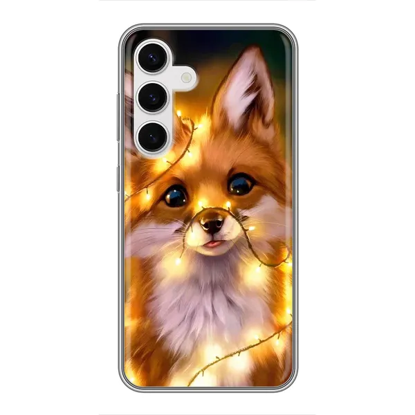 Чехол с рисунком «Новогодний лисенок» для Samsung Galaxy S24 Чехол с рисунком «Новогодний лисенок» для Samsung Galaxy S24