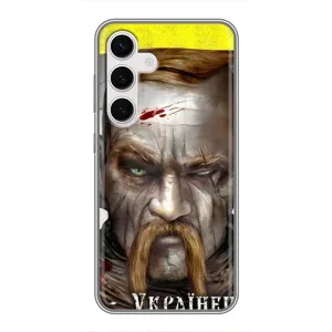 Чехол с картинкой (Патриотический КОЗАК) на Samsung Galaxy S24 (Одноглазый Козак)
