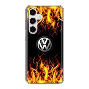Чехол "Фольксваген" для Samsung Galaxy S24 (Огненный Лого)