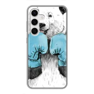 Чехлы с Пандами на Samsung Galaxy S24 (Панда боксер)