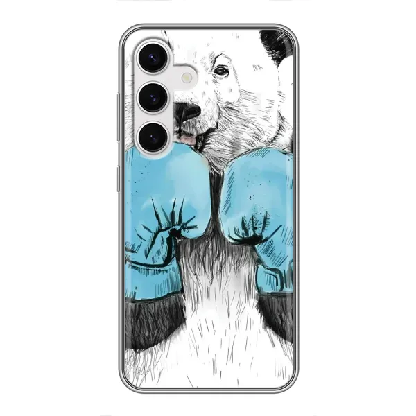 Чехол с рисунком «Панда боксер» для Samsung Galaxy S24 Чехол с рисунком «Панда боксер» для Samsung Galaxy S24