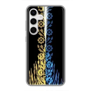 Силиконовый Чехол на Samsung Galaxy S24 (Патриотическая вышиванка)
