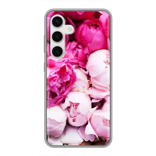 Чехол с рисунком «Пионы» для Samsung Galaxy S24 Чехол с рисунком «Пионы» для Samsung Galaxy S24