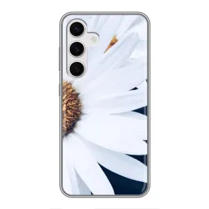 Чохол з ромашками на Samsung Galaxy S24 (Пів ромашки)
