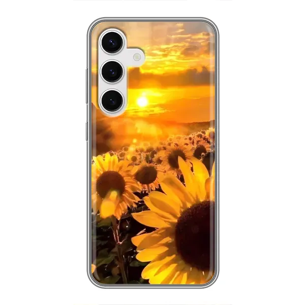Чехол с рисунком «поле подсолнухов» для Samsung Galaxy S24