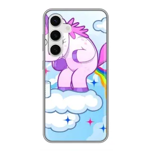Чехол Unicorn на Samsung Galaxy S24 (Радуга единорожка)