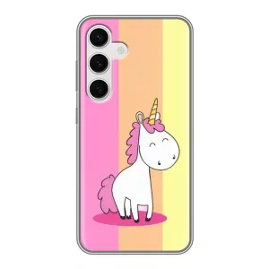 Чехол Unicorn на Samsung Galaxy S24 (Радужный Единорог)