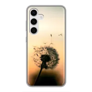 Силиконовый Чехол с одуванчиками на Samsung Galaxy S24 (Роздумаханый одуванчик)