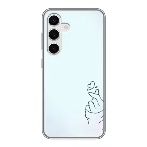 Чохол (Знак сердечка) для Samsung Galaxy S24 (Сердечко на блакитному)