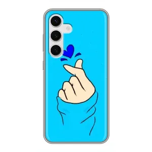 Чохол (Знак сердечка) для Samsung Galaxy S24 (Сердечко на синоьому)