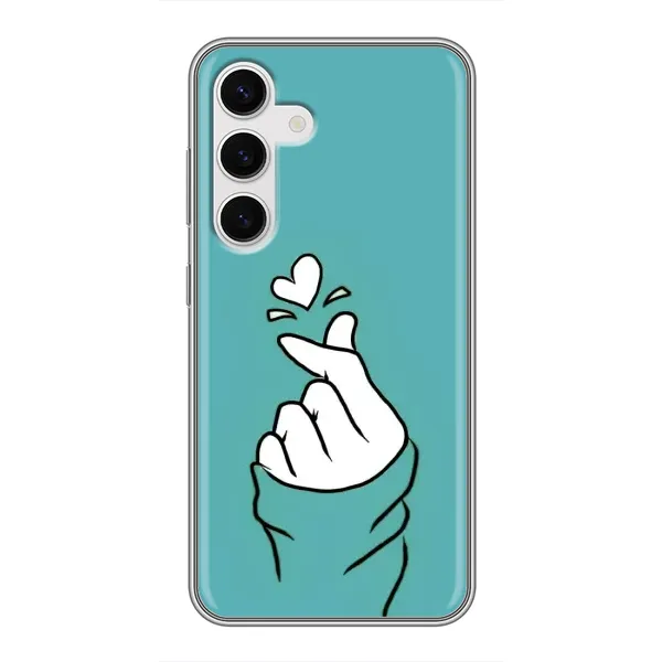 Чехол с рисунком «Сердечко на бирюзовом» для Samsung Galaxy S24 Чехол с рисунком «Сердечко на бирюзовом» для Samsung Galaxy S24