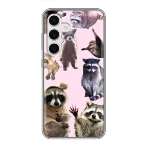 Силиконовый Чехол с Енотами на Samsung Galaxy S24 (Смешные Еноты)