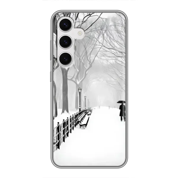 Чехол с рисунком «Снегом замело» для Samsung Galaxy S24 Чехол с рисунком «Снегом замело» для Samsung Galaxy S24