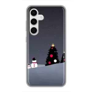Чехлы на Новый Год Samsung Galaxy S24 (Снеговички)
