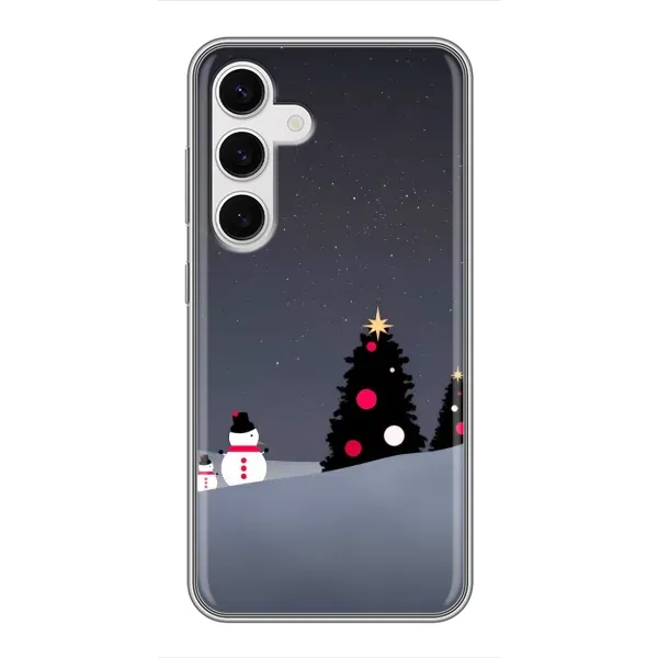 Чехол с рисунком «Снеговички» для Samsung Galaxy S24 Чехол с рисунком «Снеговички» для Samsung Galaxy S24