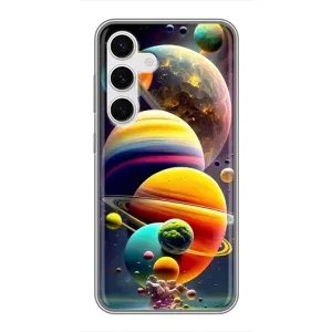 Чехол (ТПУ) с планетами на Samsung Galaxy S24 (Солнечна система)