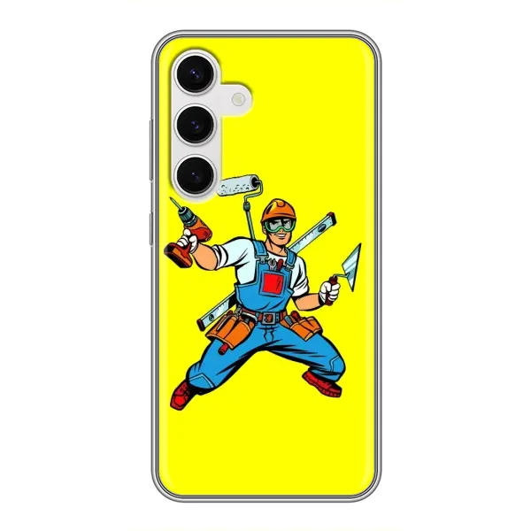 Чехол с рисунком «Строитель» для Samsung Galaxy S24 Чехол с рисунком «Строитель» для Samsung Galaxy S24