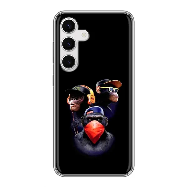 Чехол с рисунком «Три обезьяны» для Samsung Galaxy S24 Чехол с рисунком «Три обезьяны» для Samsung Galaxy S24