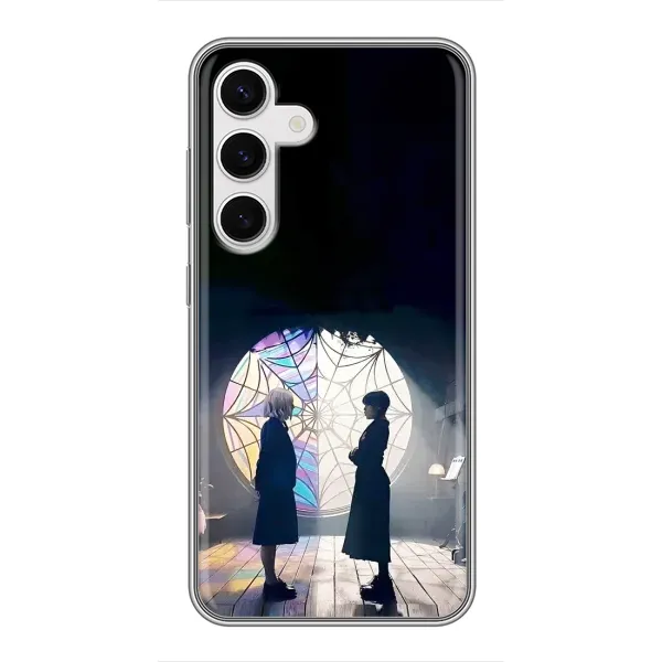 Чехол с рисунком «Уэнсдей и Энди» для Samsung Galaxy S24 Чехол с рисунком «Уэнсдей и Энди» для Samsung Galaxy S24