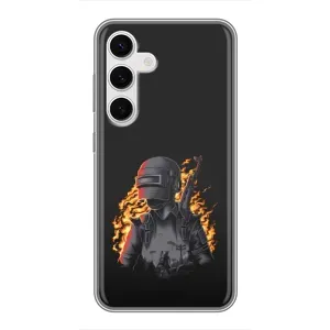 Чохол з картинкою "Герой Pubg" на Samsung Galaxy S24 (В полум'ї)