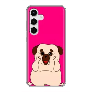 Чохол (ТПУ) Милі песики для Samsung Galaxy S24 (Веселий Мопсік)