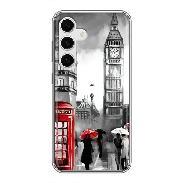 Чехол с рисунком «Вид на Биг Бен» для Samsung Galaxy S24 Чехол с рисунком «Вид на Биг Бен» для Samsung Galaxy S24